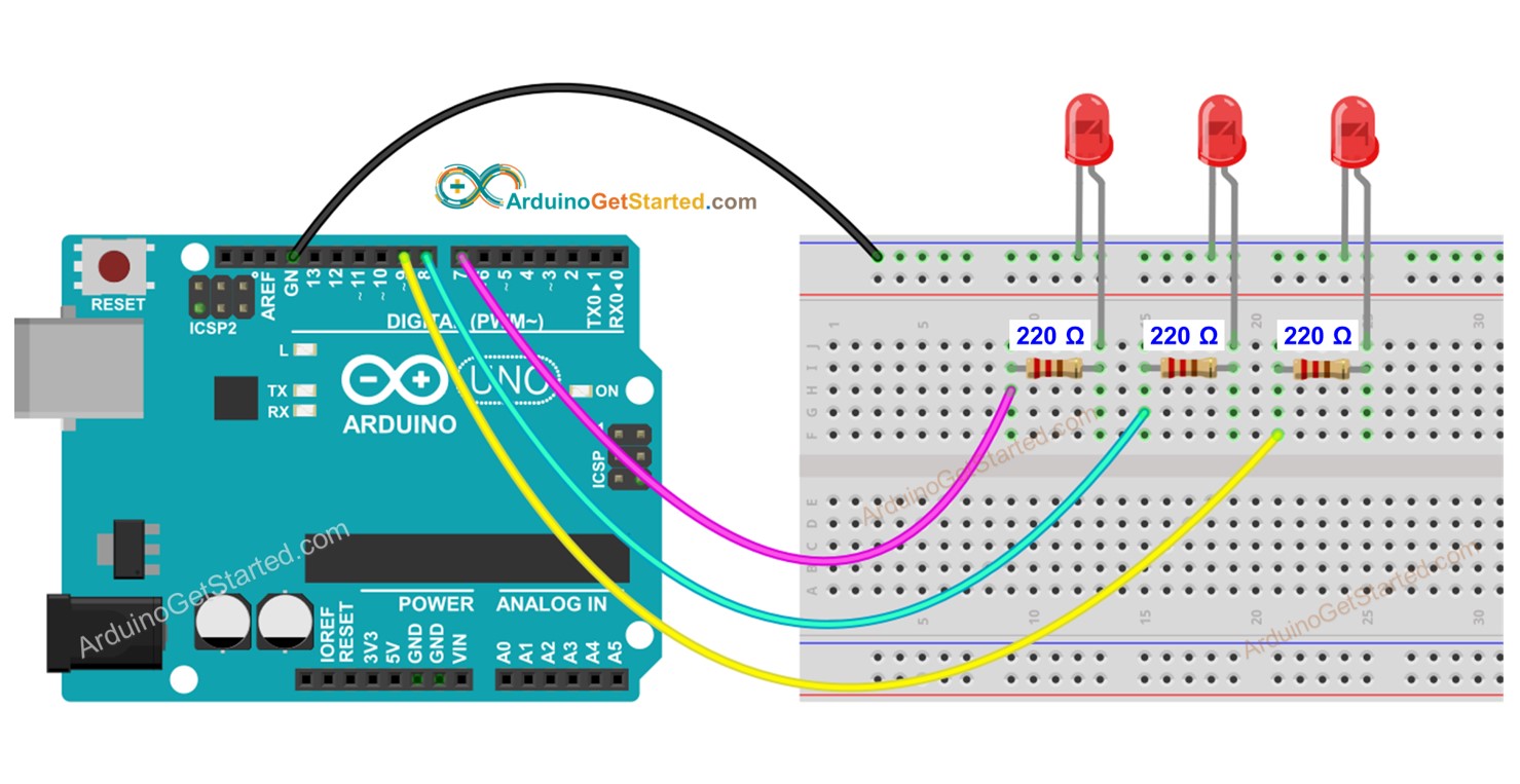 Arduino Blink Multiple LED Arduino Tutorial