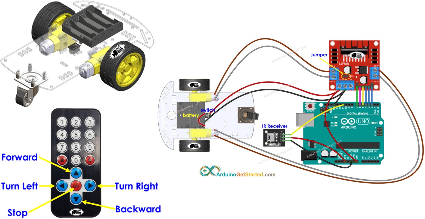 Arduino 2WD car how it work