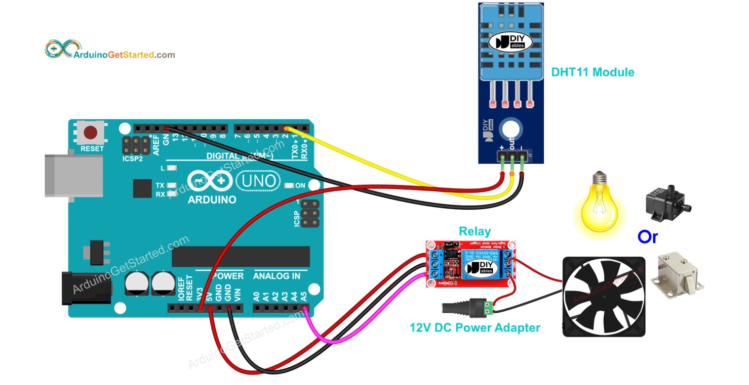 Arduino - DHT11 - Relay | Arduino Tutorial