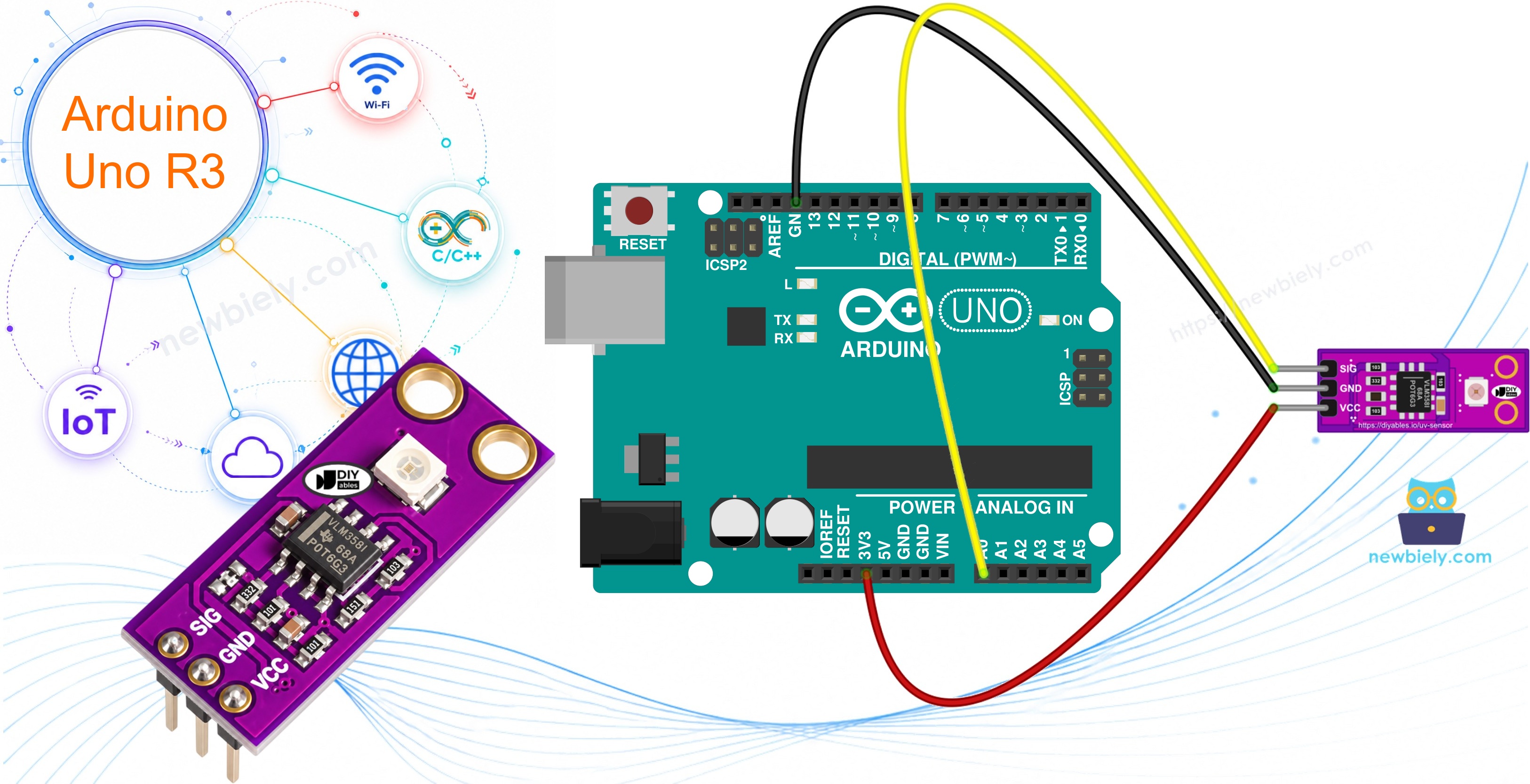Arduino GUVA-S12SD UV Sensor