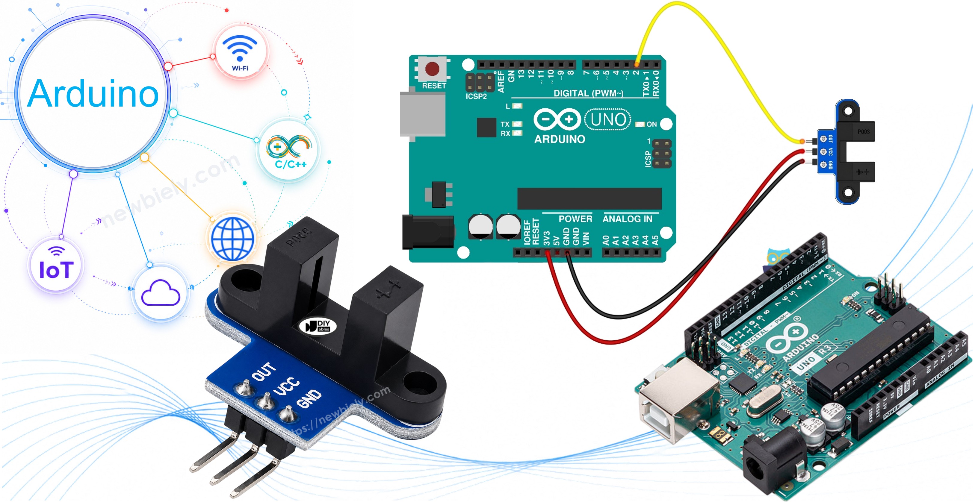 Arduino IR slotted optical speed sensor
