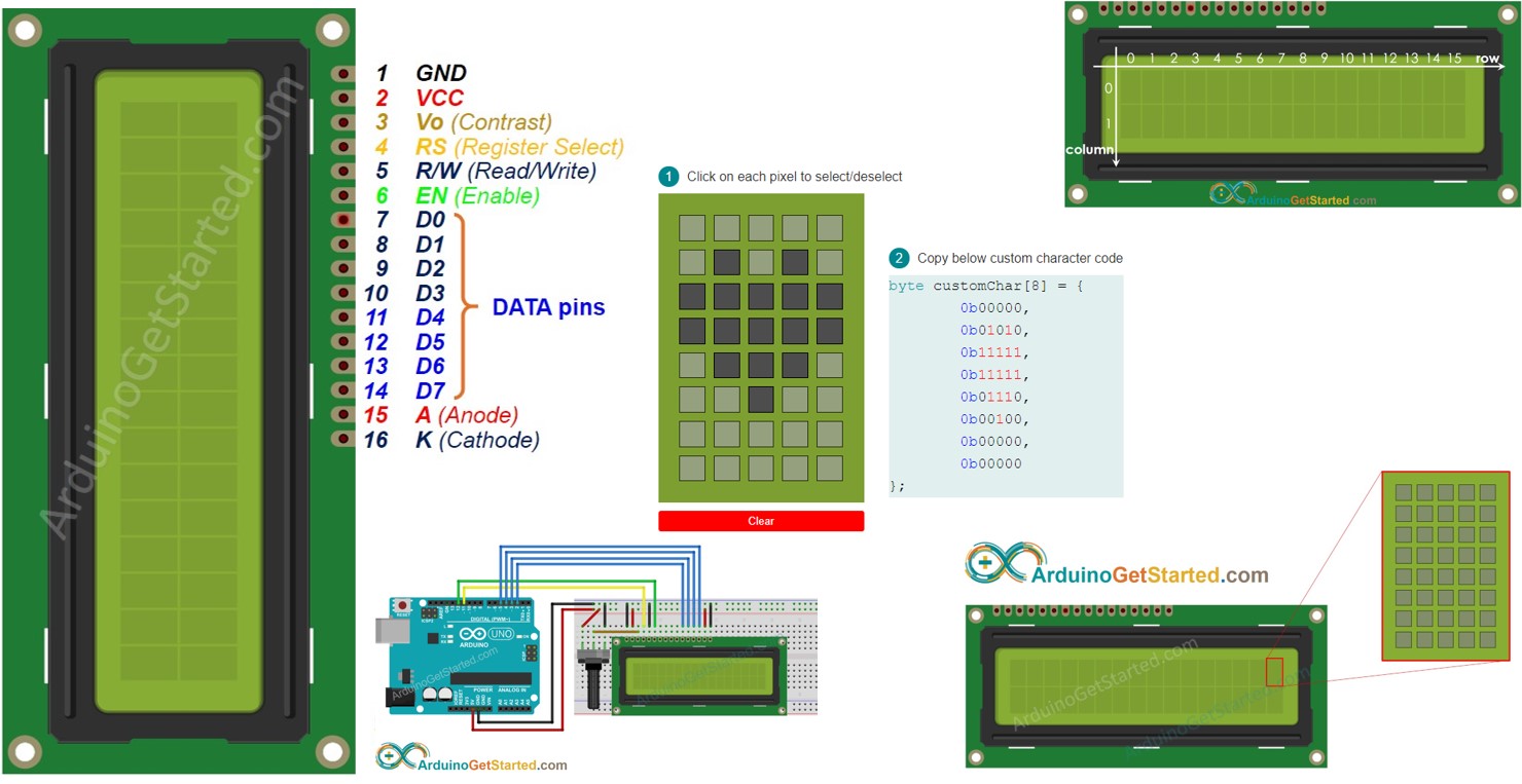 arduino lcd library scroll