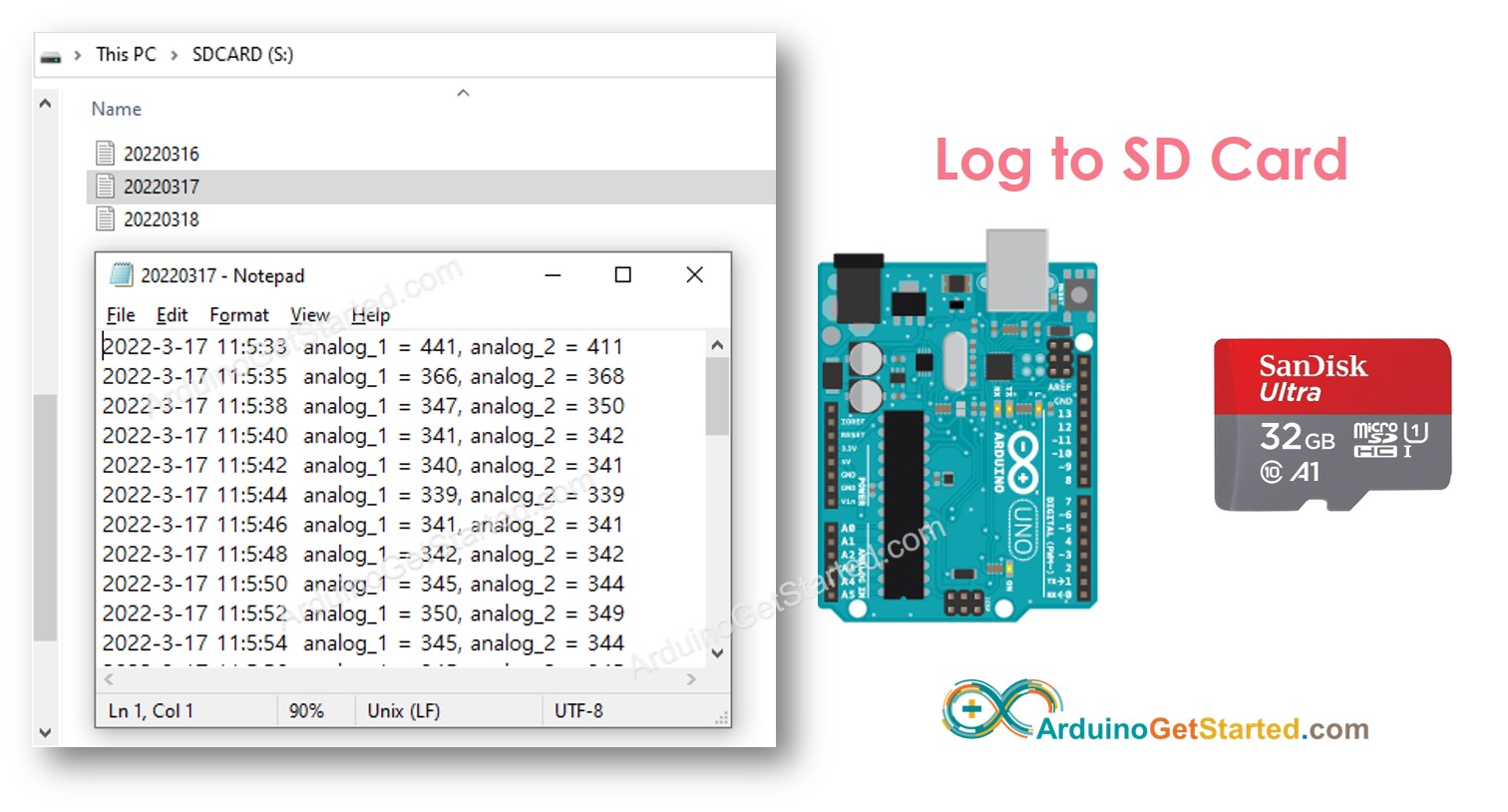 Arduino Log to Micro SD Card