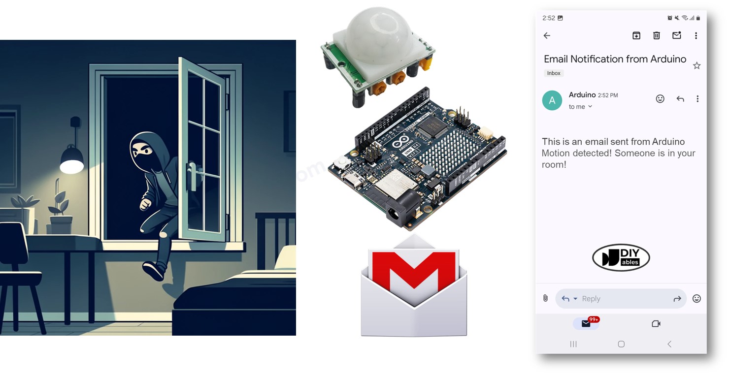 Arduino motion sensor email notification