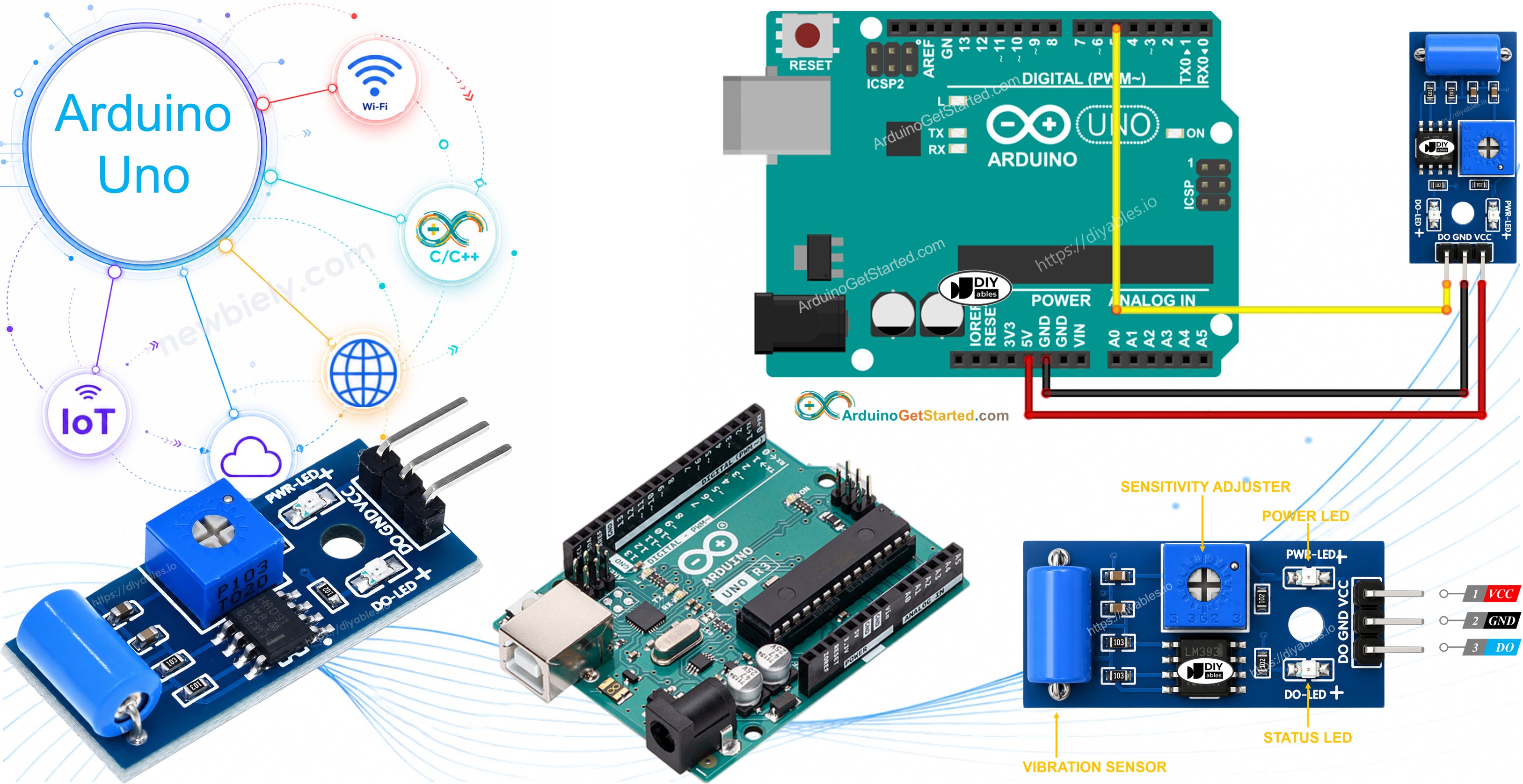 Arduino SW-420 vibration sensor