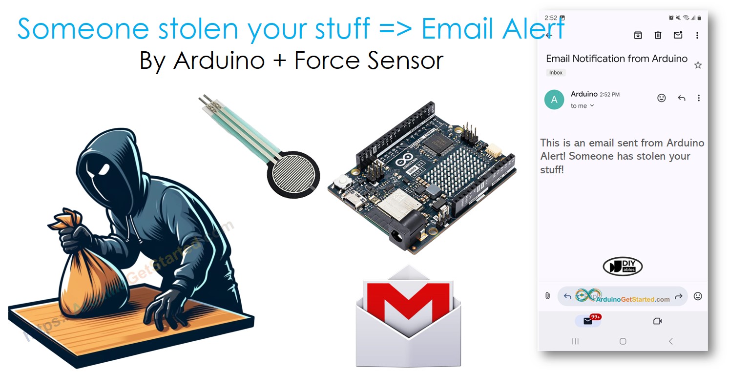 Arduino Theft detection Email Notification