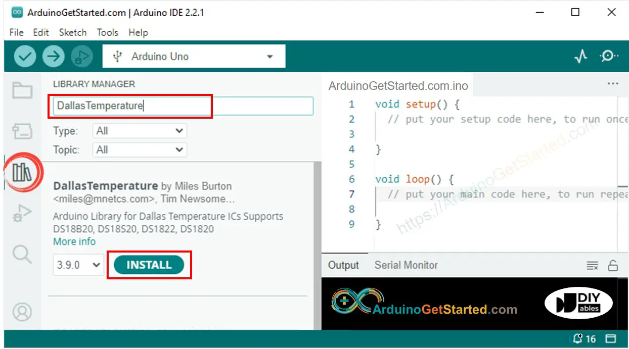 Arduino Dallas Temperature library