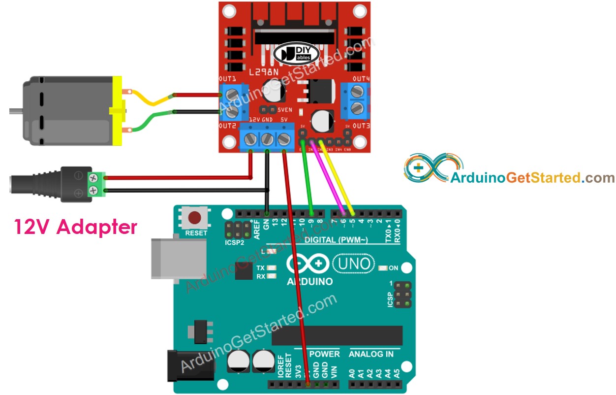 motor driver l298n fritzing