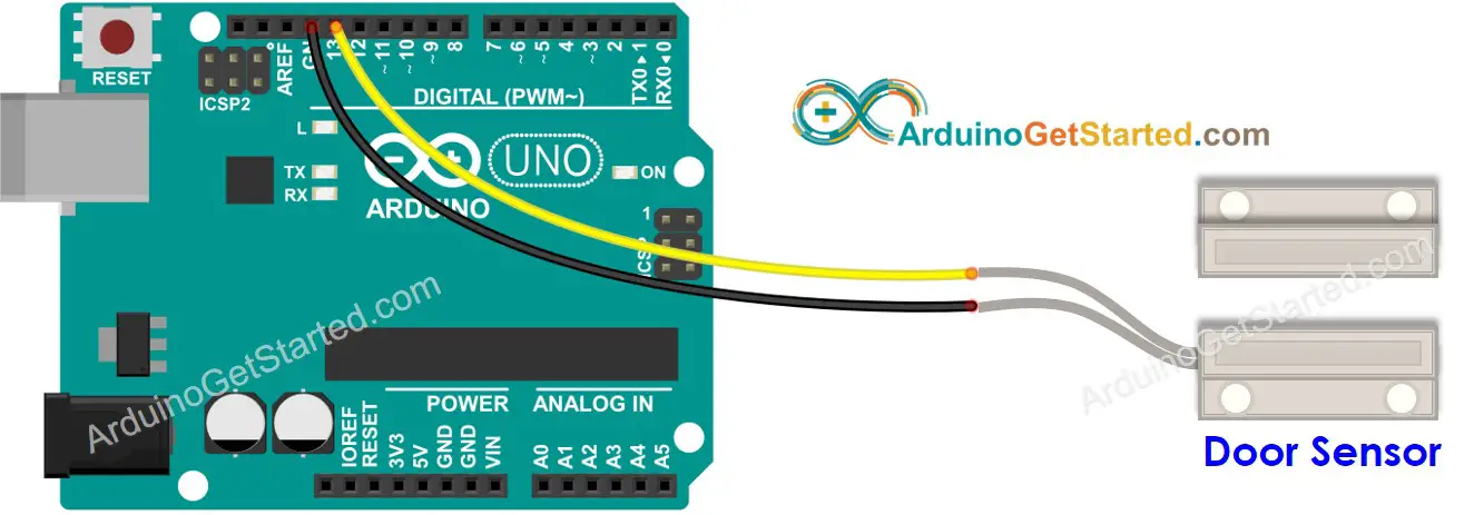 arduino door sensor wiring diagram