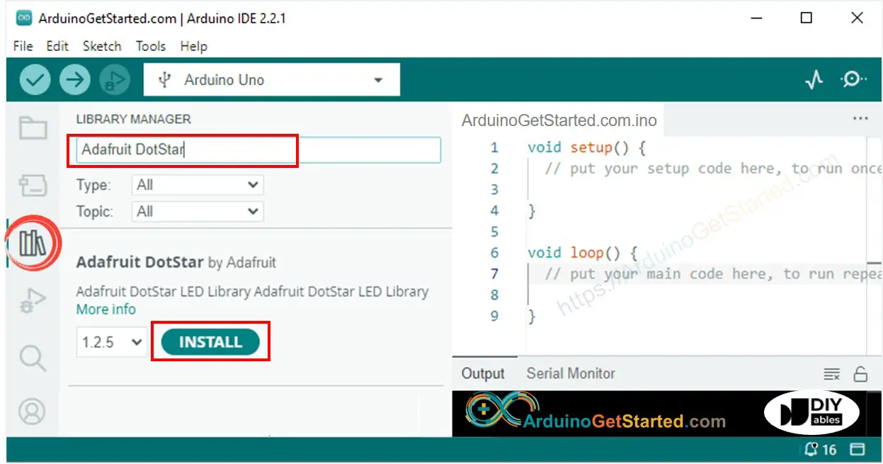 Arduino DotStar library