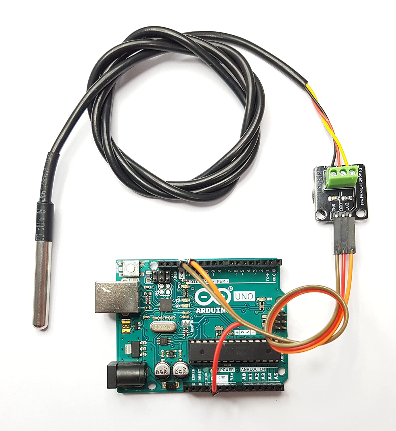 Arduino DS18B20 adapter wiring diagram