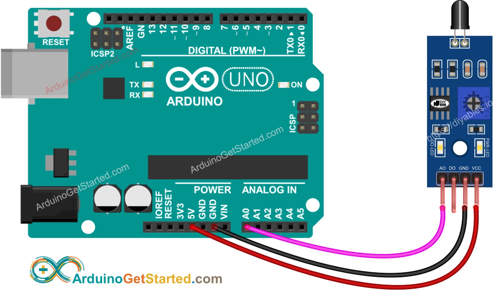 Arduino Flame Sensor Arduino Tutorial