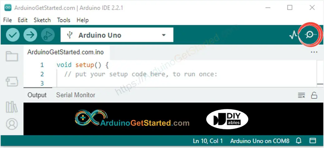 Arduino IDE 2 - How to open serial monitor