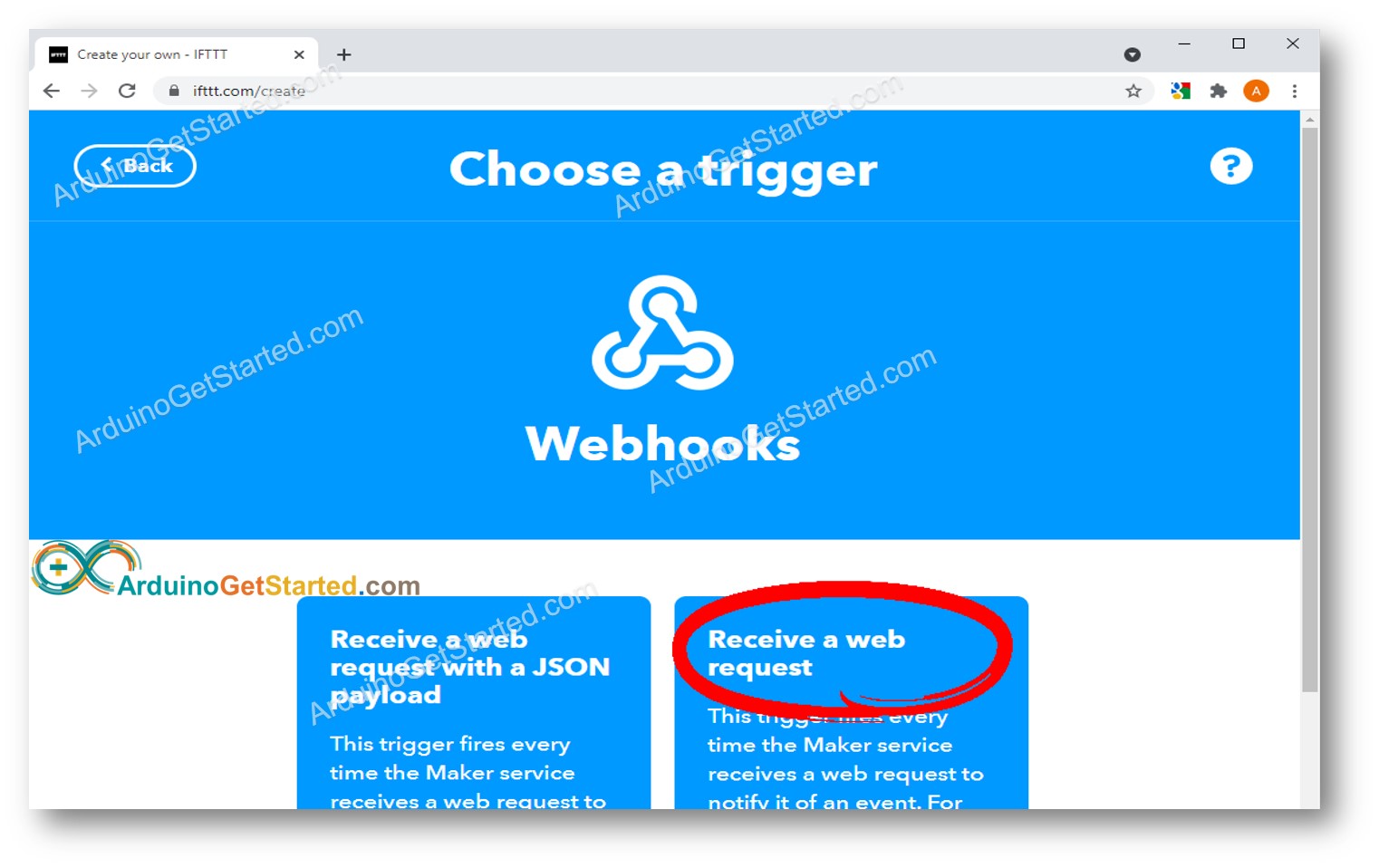 Arduino IFTTT Webhooks Service