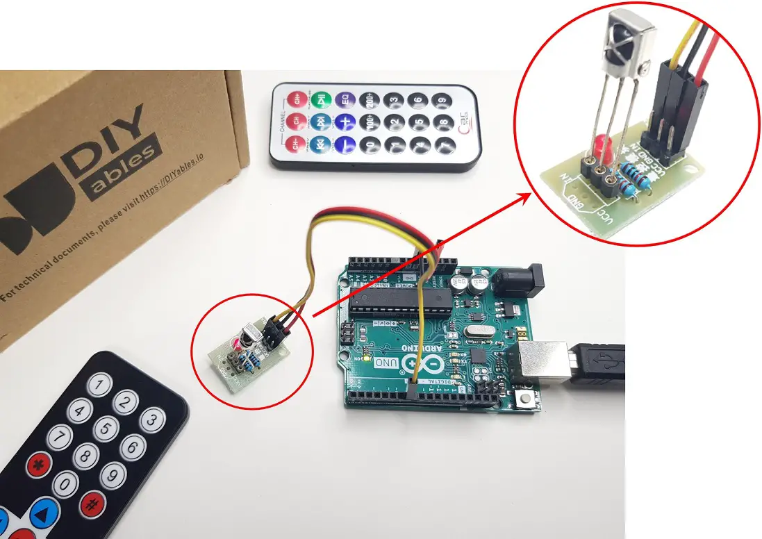Arduino IR remote control receiver adapter
