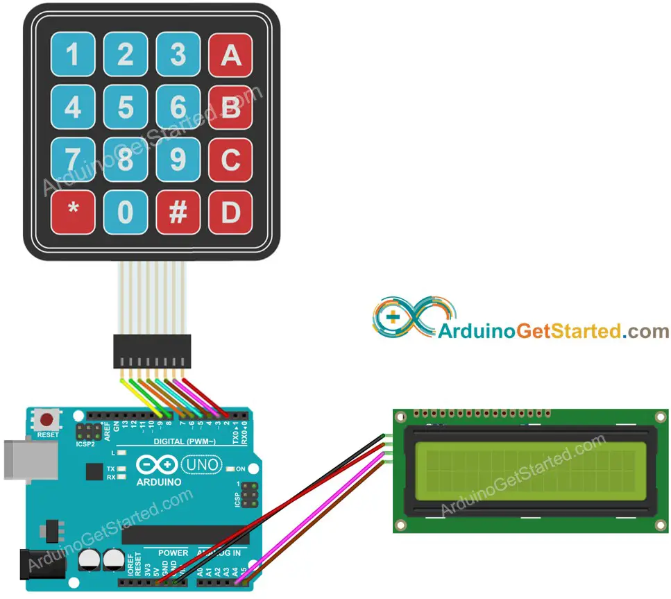 Arduino Keypad LCD Wiring Diagram