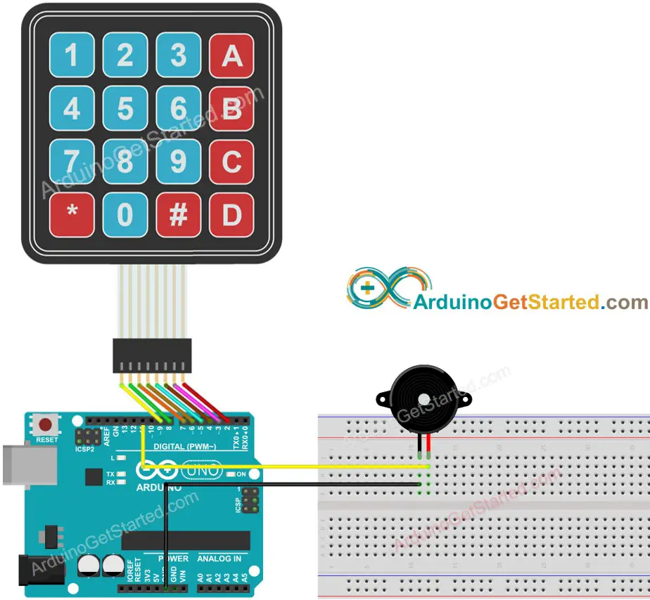 arduino keypad wiring diagram