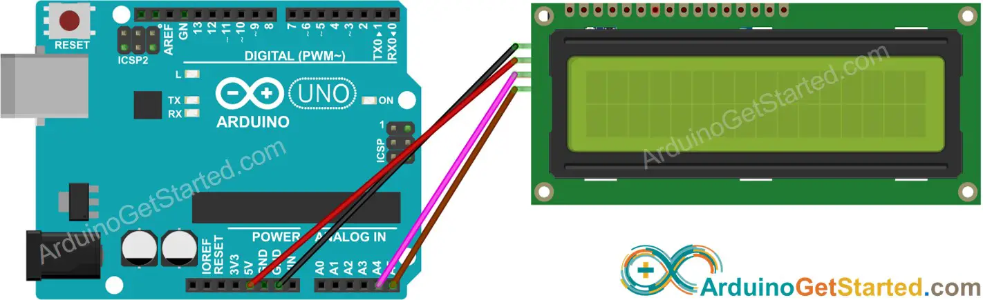 Arduino LCD I2C Wiring Diagram