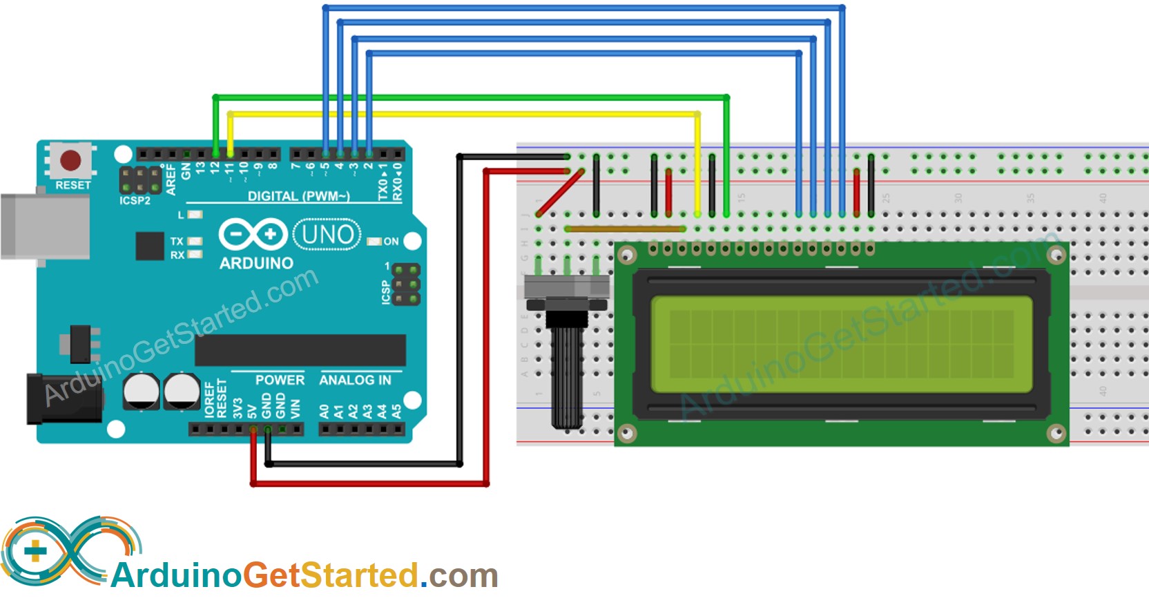 arduino lcd library circuit