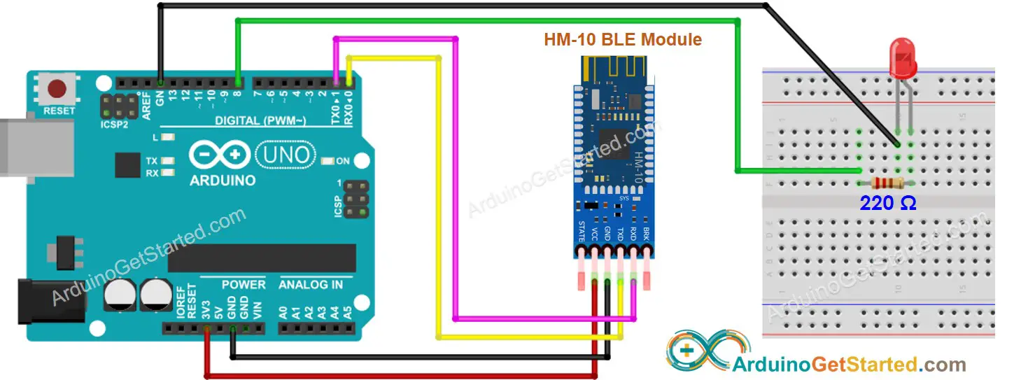 Arduino LED BLE Wiring Diagram