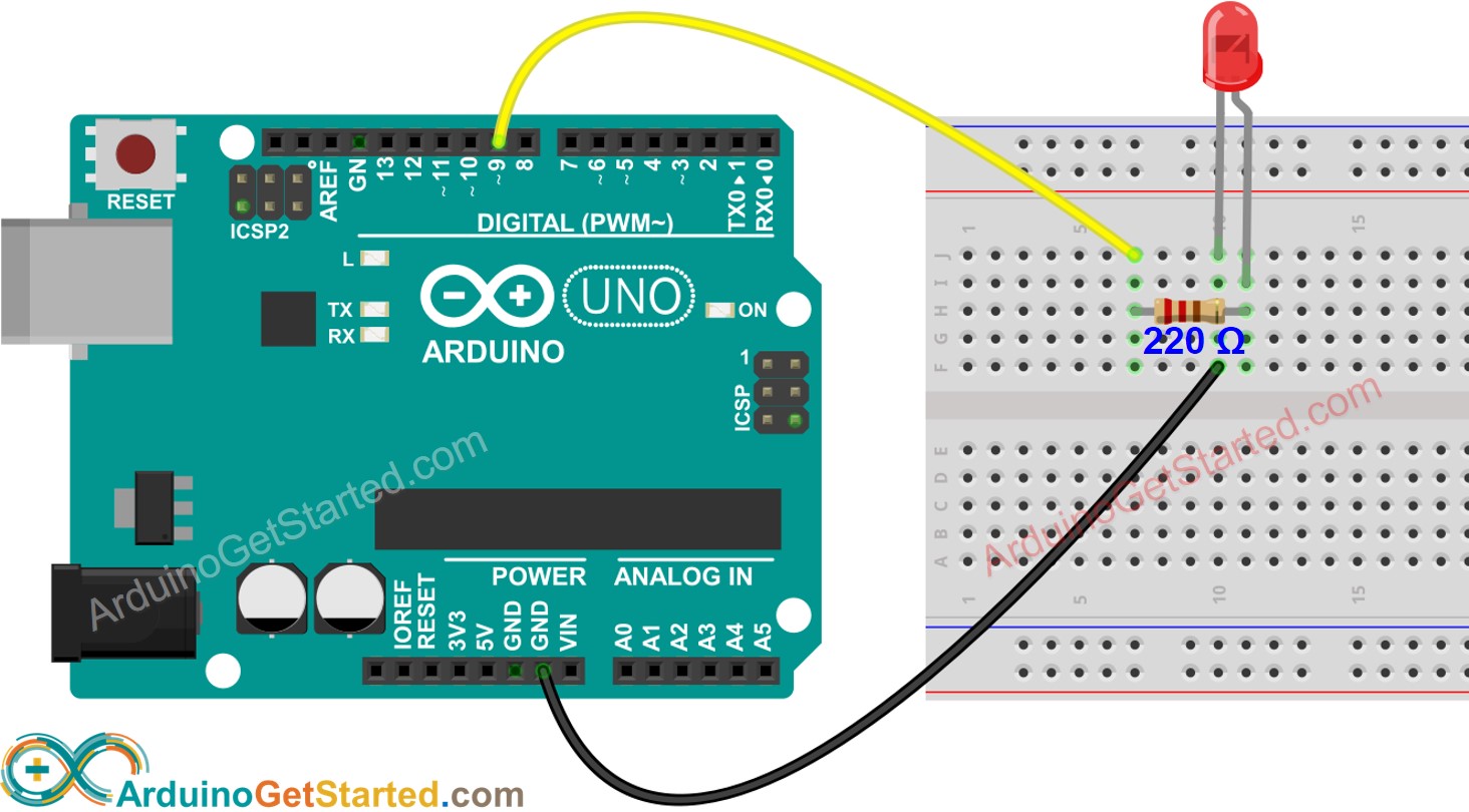 Arduino LED Library Wiring Diagram