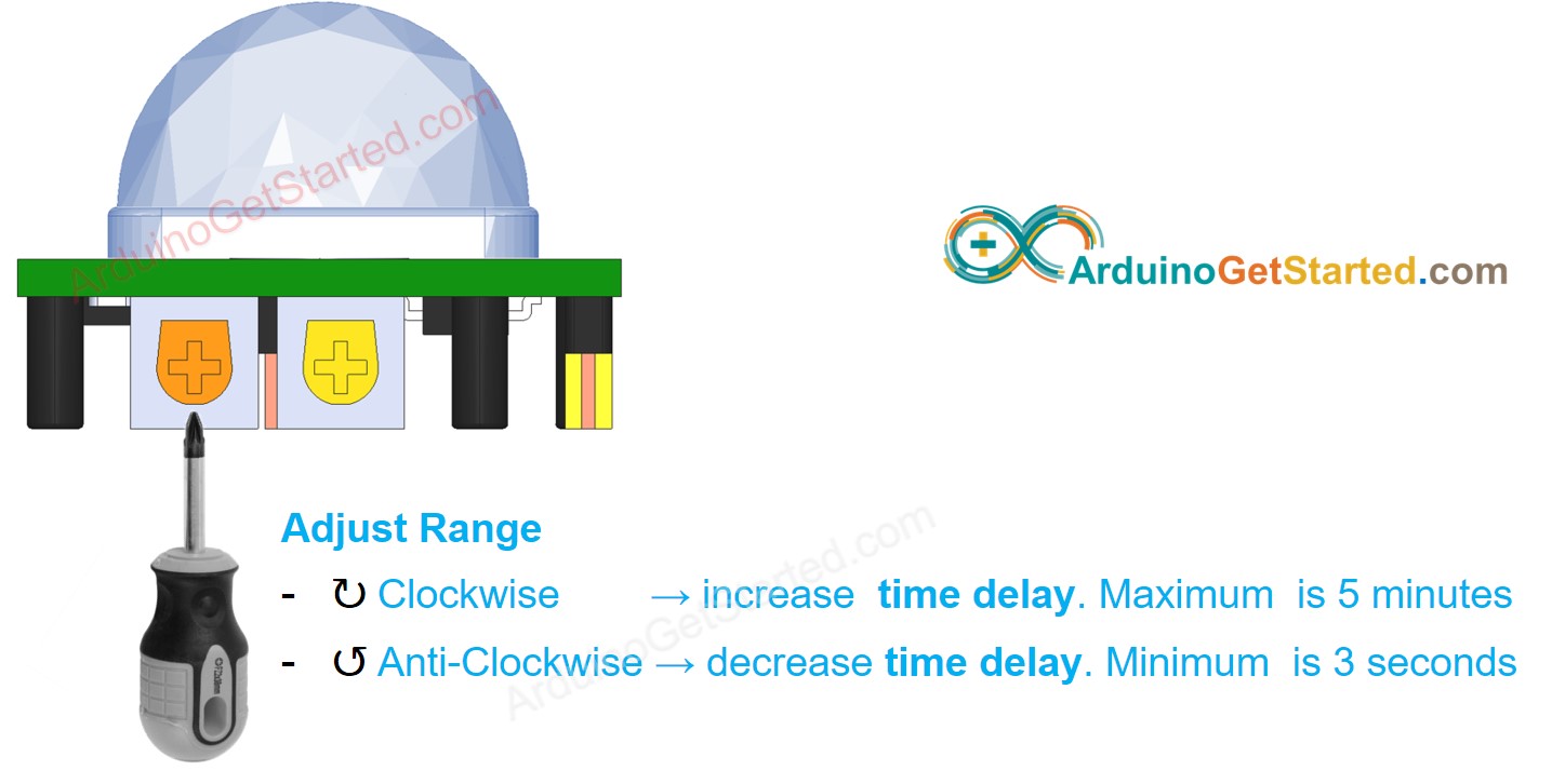 motion sensor adjust time delay