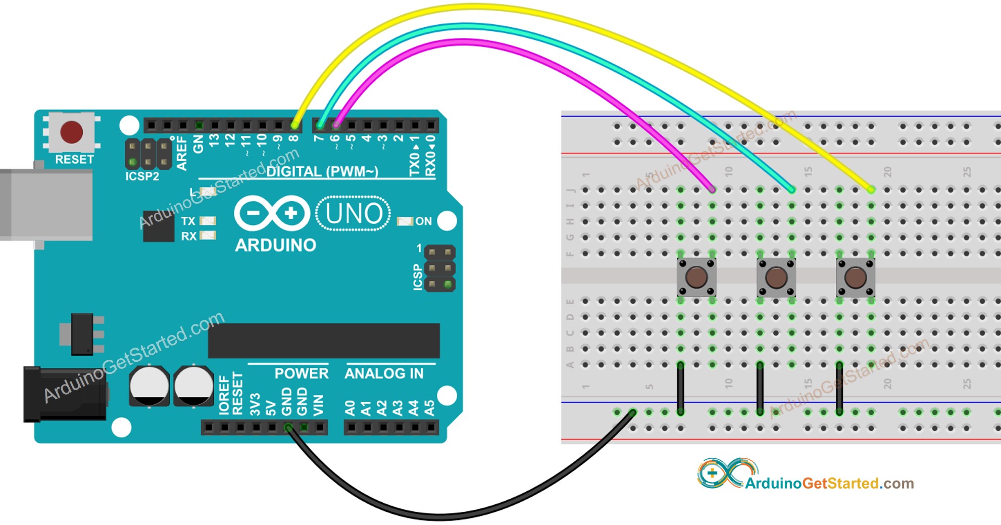 Multiple Button All | Arduino Tutorial