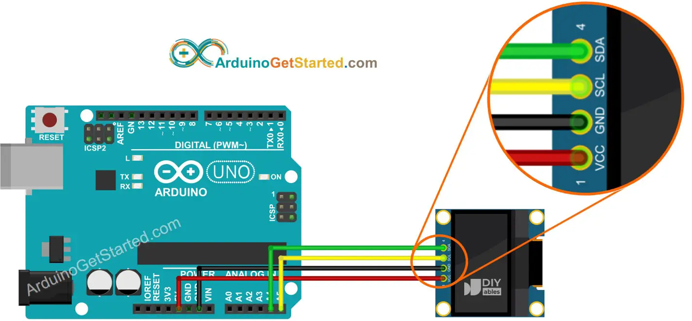 Arduino OLED wiring diagram