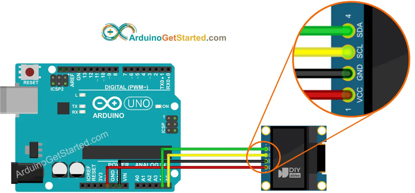 Guide for I2C OLED Display with Arduino