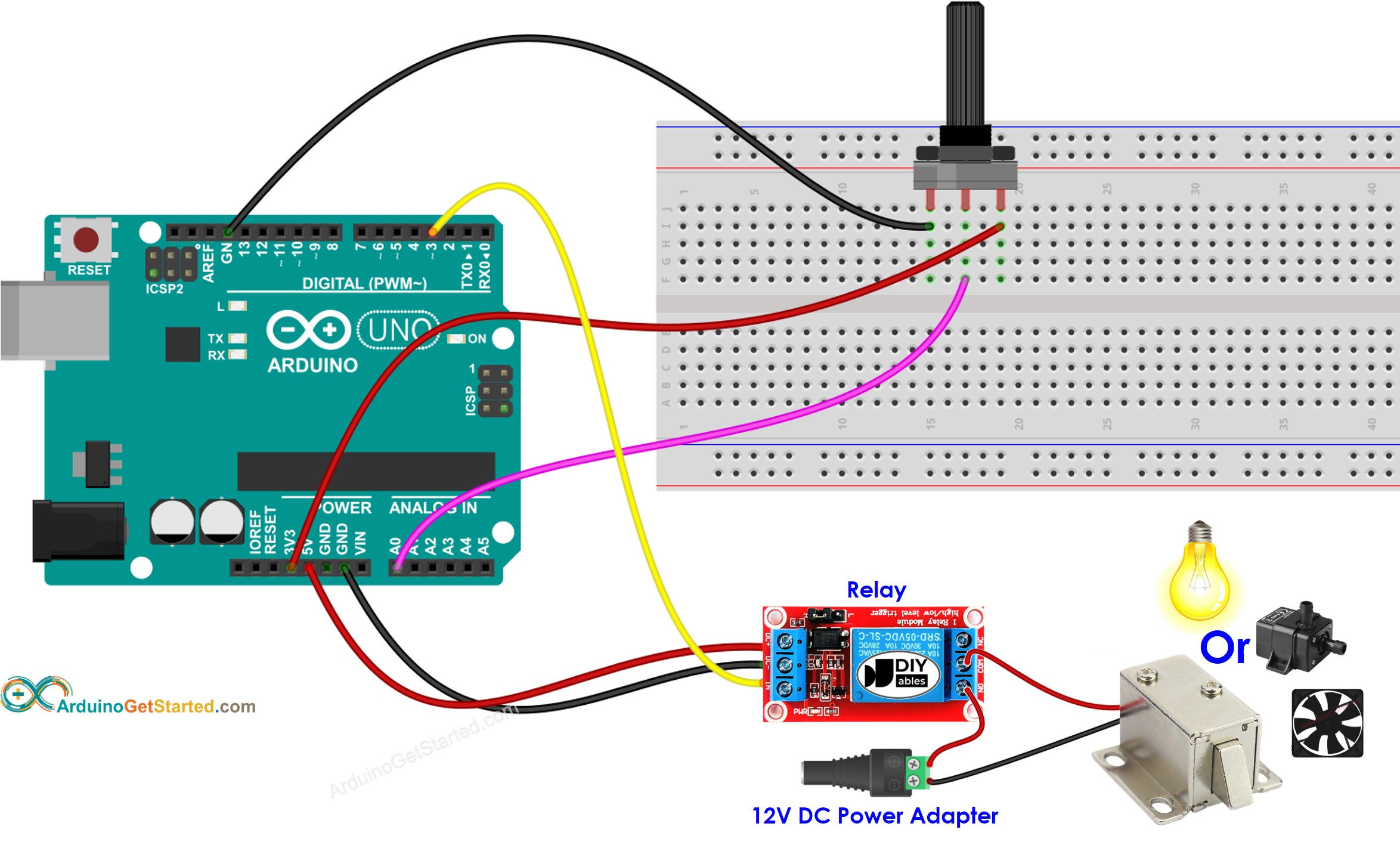 Servo Motor Controlled by Potentiometer - Arduino Tutorial