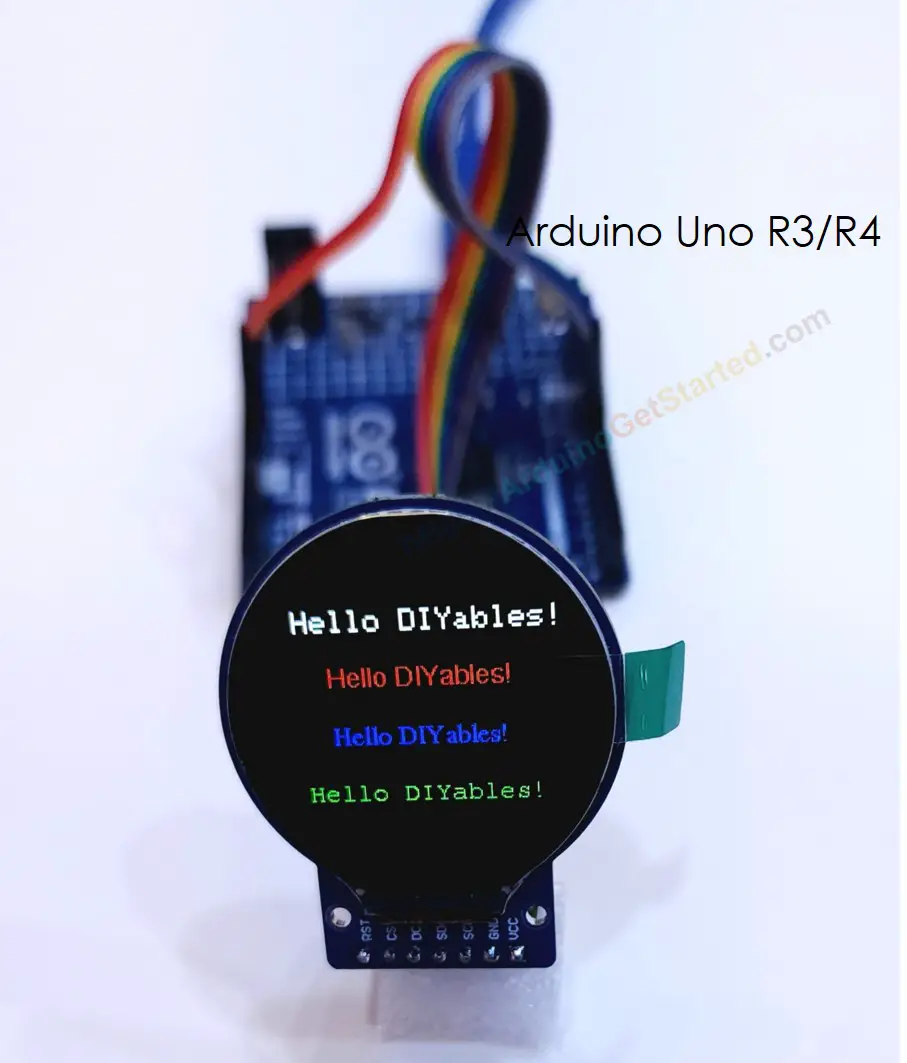 Arduino Round Circular TFT LCD Display Screen External Font