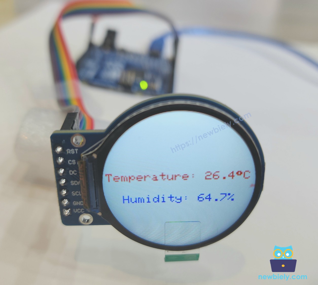 Arduino Round Circular TFT LCD Display Screen show text and number