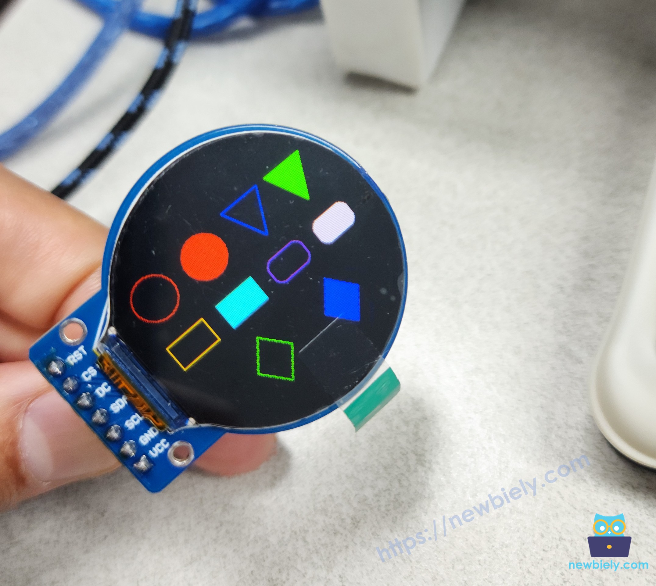 Arduino Round Circular TFT LCD Display Screen Draw Shapes