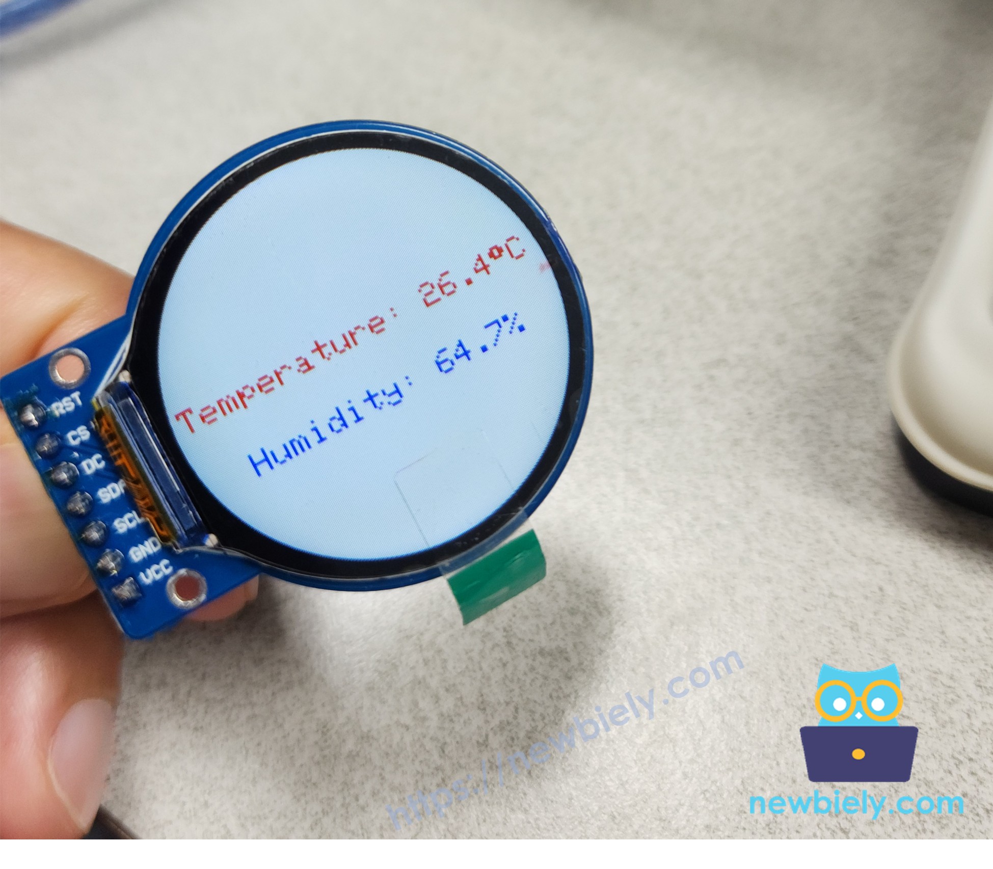 Arduino Round Circular TFT LCD Display Screen show text and number
