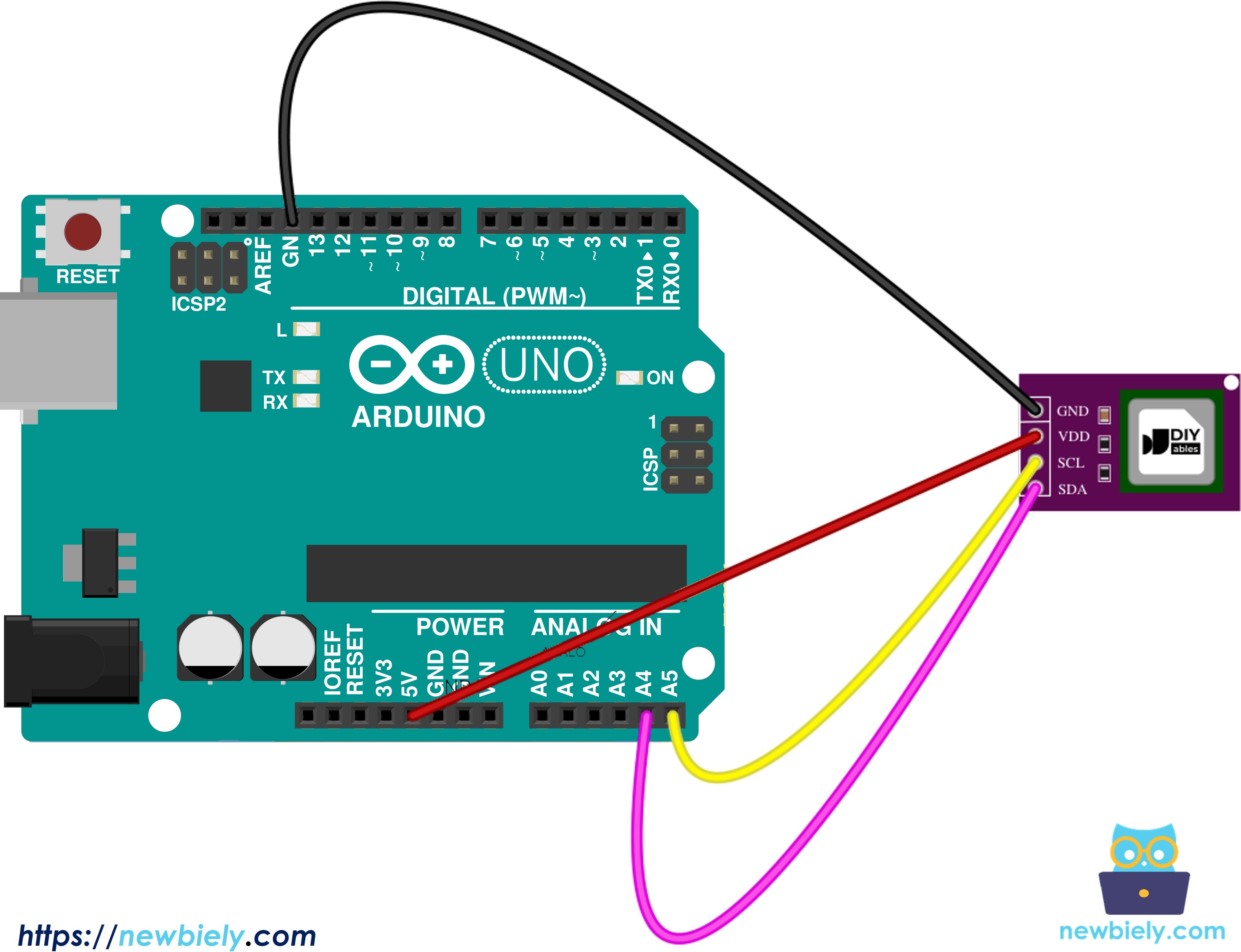 Arduino SCD40 CO2 sensor wiring diagram