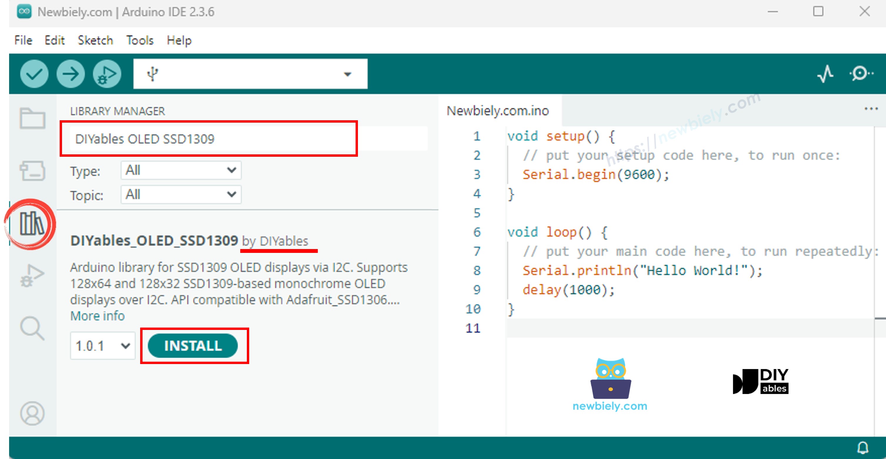 Arduino SSD1309 OLED library