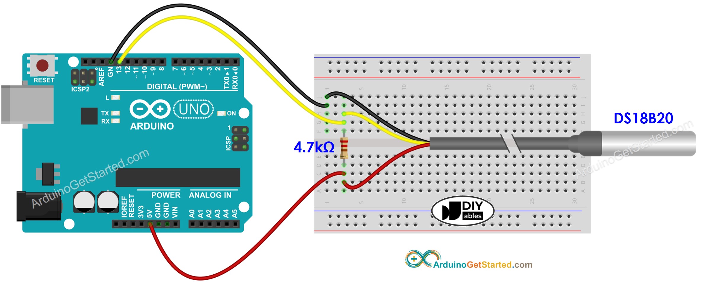 Arduino Temperature Sensor Wiring Diagram