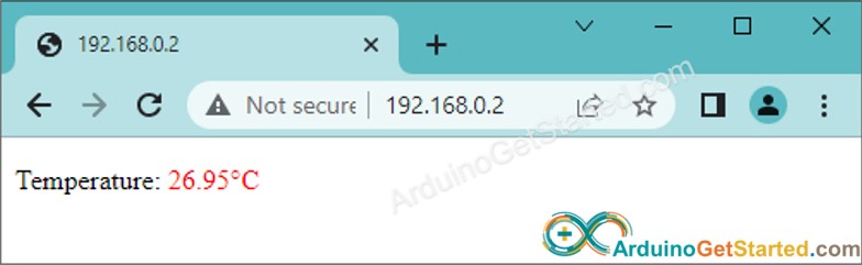 Arduino Uno R4 temperature web browser