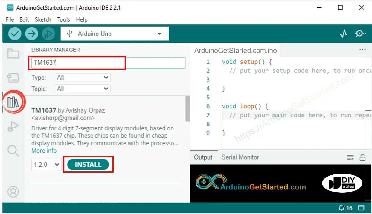 Arduino TM1637 4-digit 7-segment display library