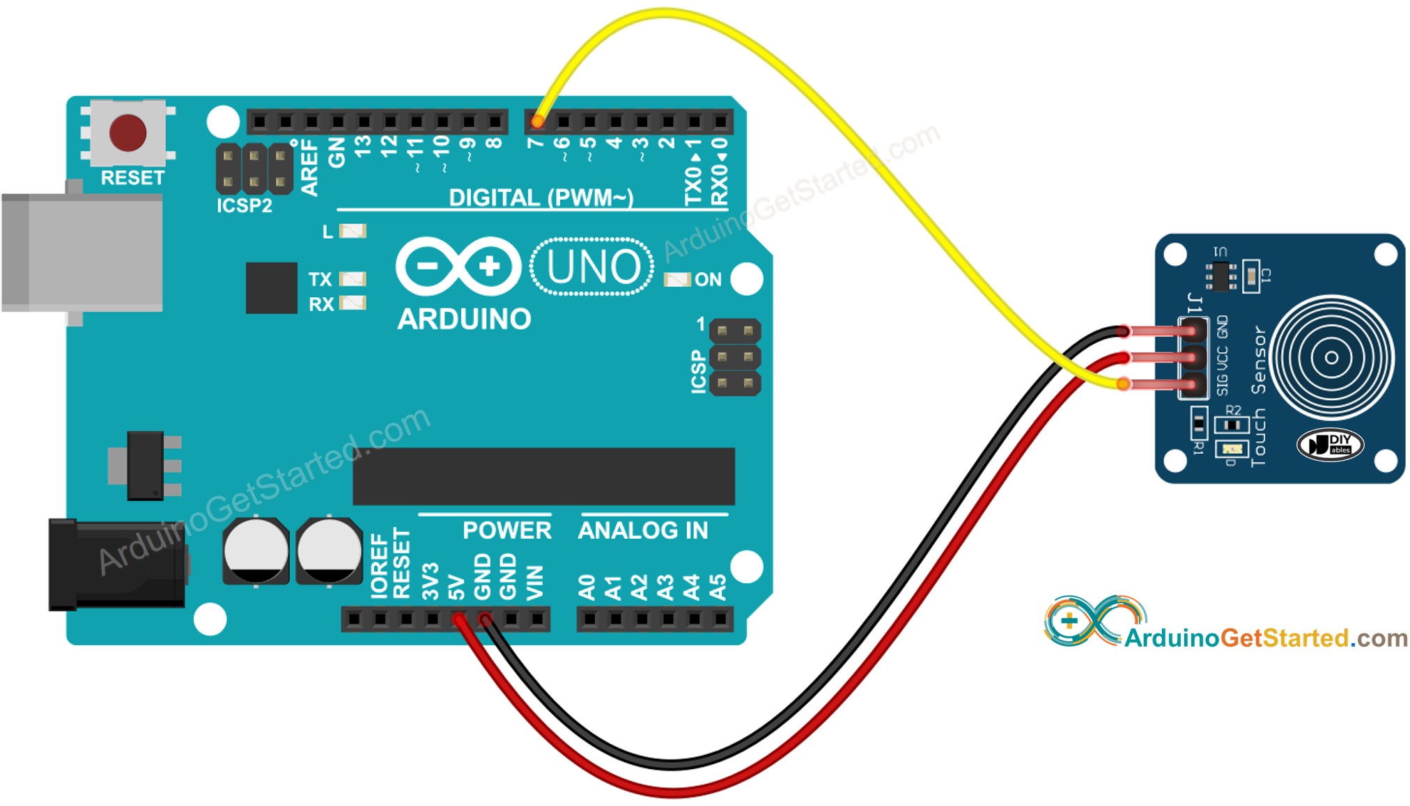 Arduino Touch Sensor Wiring Diagram