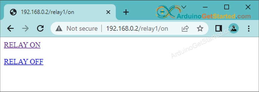 Arduino Uno R4 relay web browser