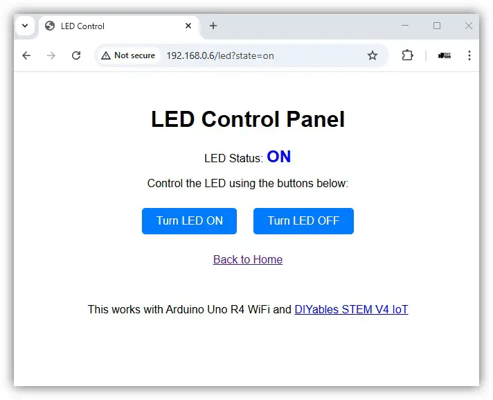 LED Control Page Query Strings