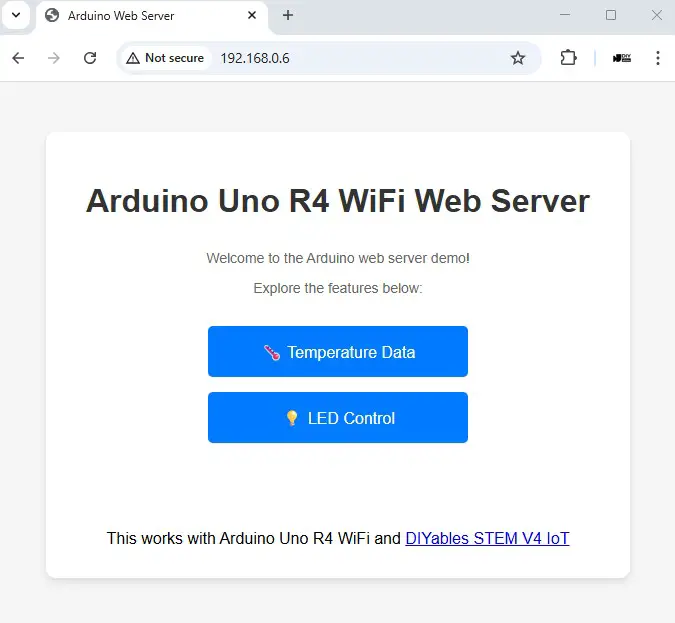 Arduino Uno R4 Web Server