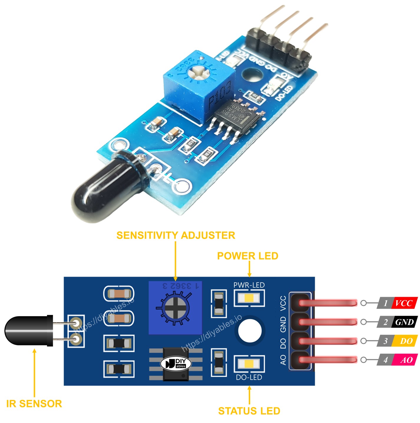 Flame Sensor Pinout