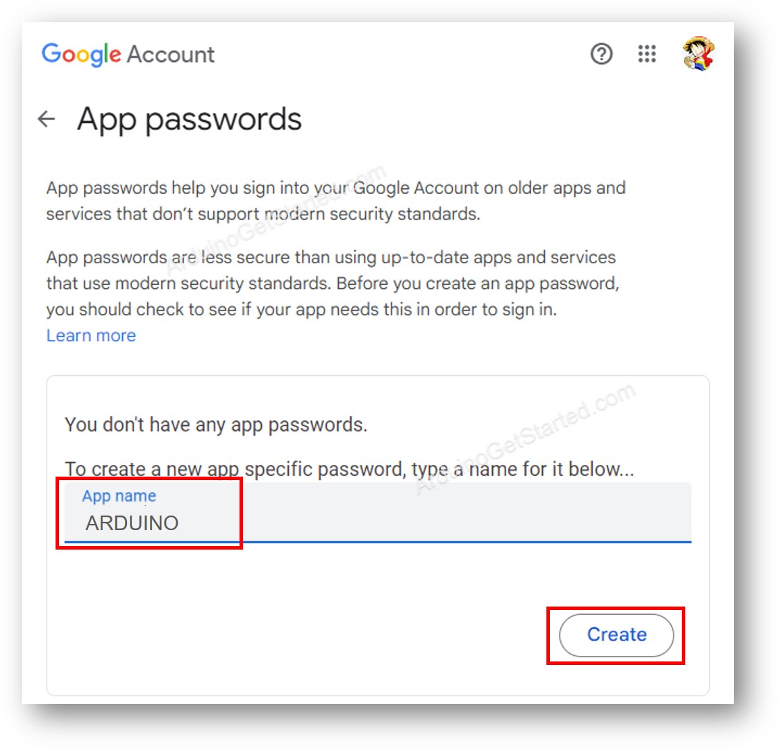 Google App Passwords