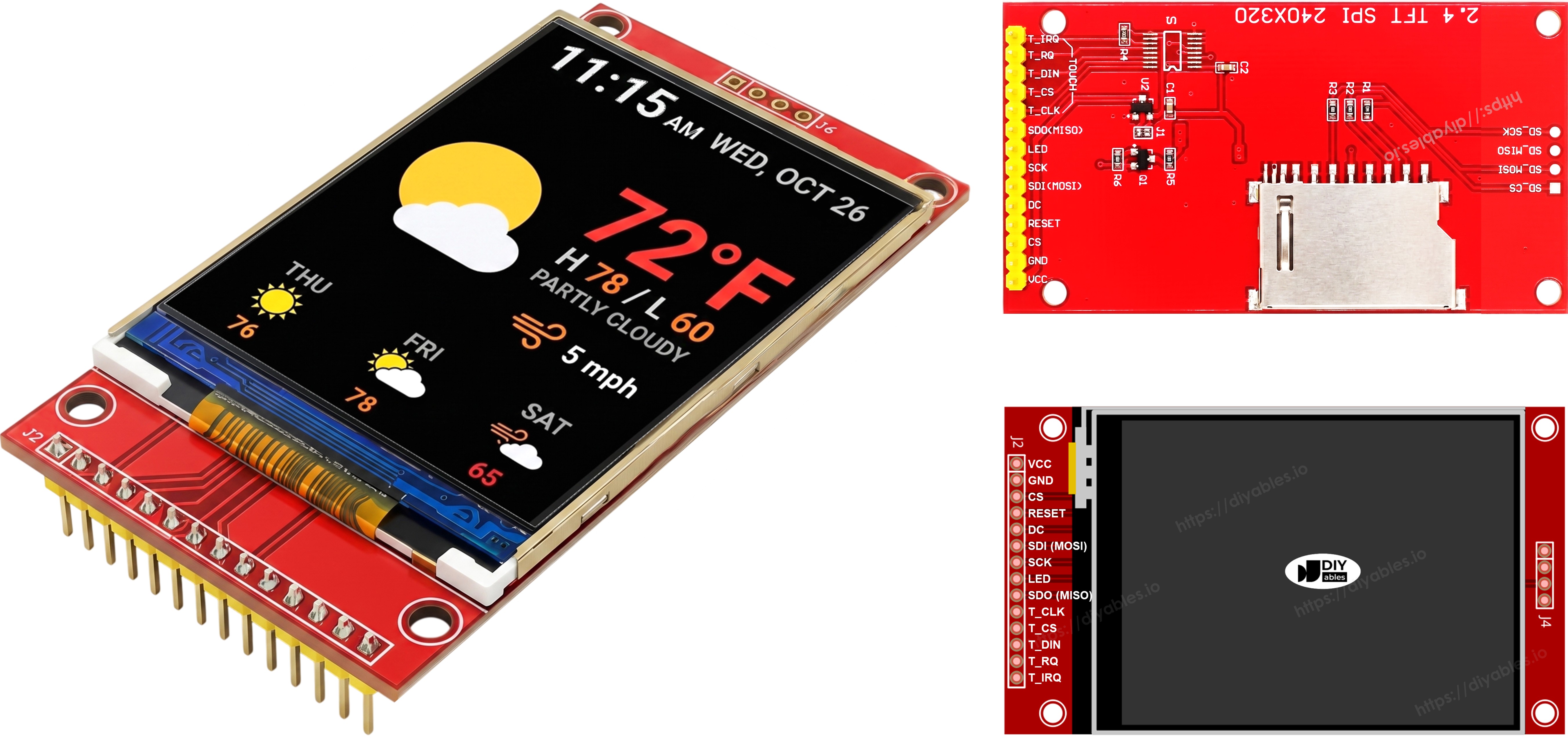 TFT SPI Display Pinout