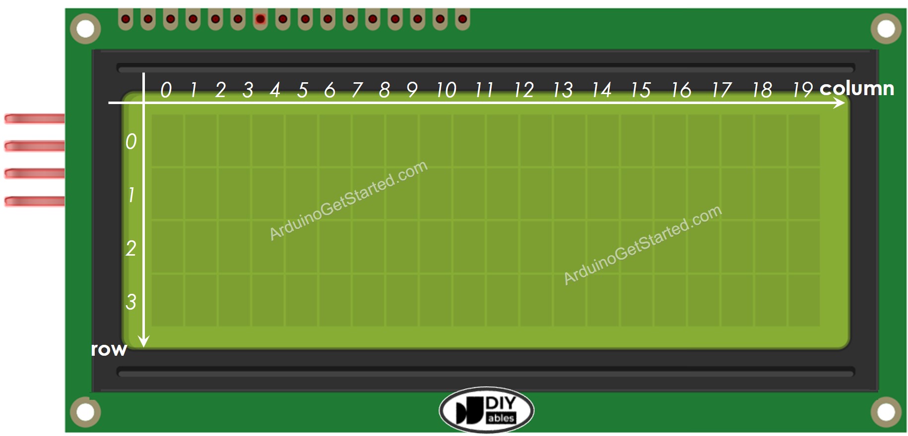 Arduino LCD I2C Coordinate