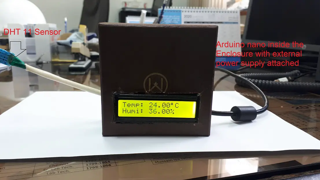 Arduino display temperature humidity on LCD